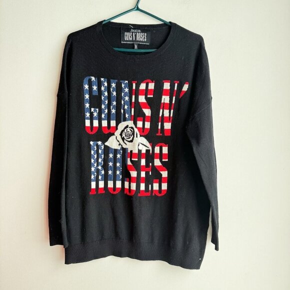 Berska Guns n Roses Motif Lightweight Top Sweater L - Picture 2 of 5